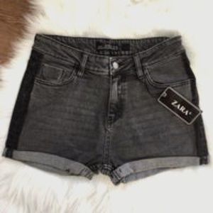 Zara black faded Jean Shorts size 8